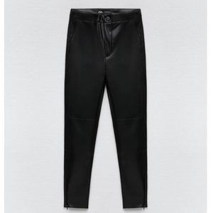 Zara Faux Leather Black Leggings